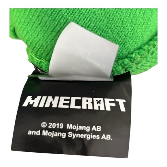 Minecraft Creeper Pom Beanie Hat – Green Pixel Pattern NWT – 2019 Mojang - Picture 4 of 5
